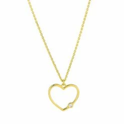 Best Sale 🎉 Unbranded 14k Gold Diamond Accent Open Heart Pendant Adjustable Necklace 😍