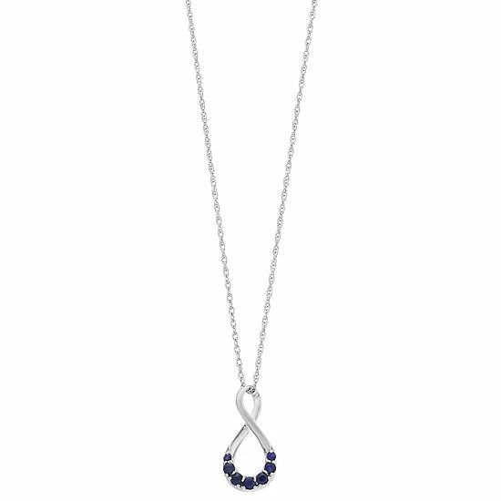 Best reviews of 👍 Unbranded 10K White Gold Genuine Blue Sapphire Pendant Necklace 👍