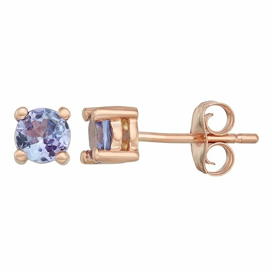 Discount โ๏ธ Unbranded 14k Gold Tanzanite Stud Earrings Rose ๐ฅ