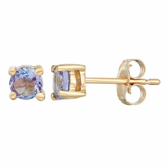 Discount โ๏ธ Unbranded 14k Gold Tanzanite Stud Earrings Rose ๐ฅ - Image 3