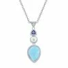 Cheapest ✔️ Unbranded Sterling Silver Freshwater Pearl & Gemstone Pendant Necklace 🧨