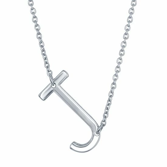 New ๐ Unbranded Sterling Silver Sideways Initial Necklace ๐ - Image 19