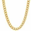 Buy 😍 Unbranded Men's 18k Gold Over Silver 10.3 Mm Hollow Curb Link Chain Necklace 🌟