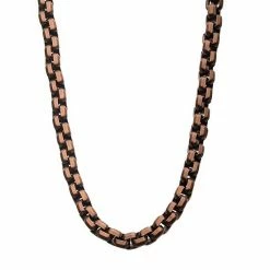 Brand new ⌛ Unbranded Men's Rose Gold Tone Round Box Chain Necklace 😀
