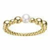 Hot Sale 🌟 Unbranded 14k Gold Over Silver Ball & Freshwater Cultured Pearl Ring 🤩
