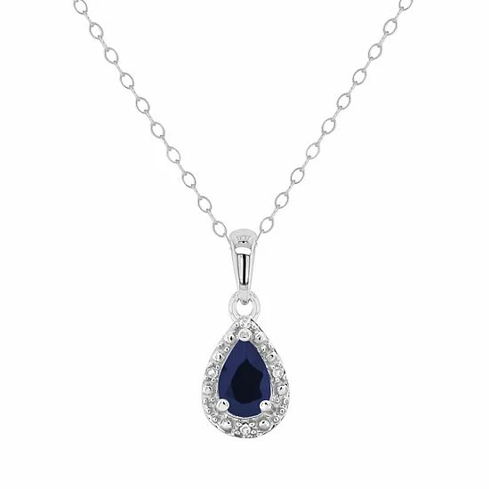 Cheap ⭐ Celebration Gems Sterling Silver Pear Shaped Genuine Ruby Diamond Accent Frame Pendant Necklace 🛒 - Image 4