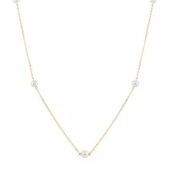 Cheap ❤️ Unbranded 14k Gold Freshwater Cultured Pearl Station Necklace 👍