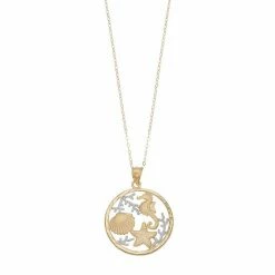 Best reviews of 🥰 Unbranded Two Tone 10k Gold Sealife Pendant Necklace 🛒