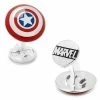 New 🎁 Unbranded Marvel Comics 3D Captain America Shield Cuff Links ✔️