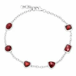 Best Pirce ❤️ Unbranded Sterling Silver & Garnet Bracelet ✨