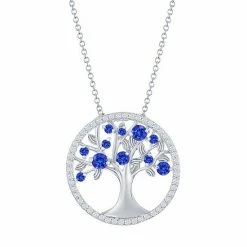 Best reviews of 😉 Unbranded Sterling Silver Blue Cubic Zirconia Tree Of Life Necklace 🧨