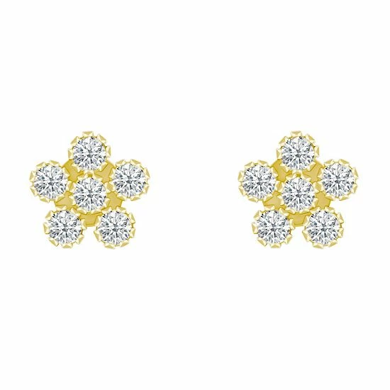 Flash Sale โญ Unbranded Kids' 14k Gold Cubic Zirconia Star Stud Earrings ๐ - Image 2