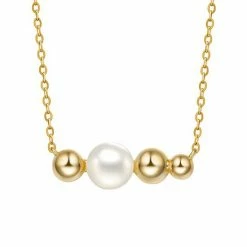 Buy 💯 Unbranded 14k Gold Sterling Silver Freshwater Cultured Pearl Necklace 🧨
