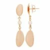Hot Sale ❤️ Unbranded 18k Rose Gold Over Silver Akoya Cultured Pearl Drop Earrings 😀