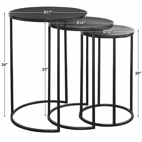 Brand new ๐ Unbranded Iron Nesting Table 3-piece Set ๐ - Image 4