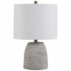Budget 🔔 Unbranded Concrete Etched Table Lamp 🔥