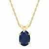 Best Pirce 🌟 Celebration Gems 14k Gold Oval Sapphire Pendant Necklace 🔔