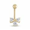 Cheap 🤩 Unbranded 14k Gold Cubic Zirconia Belly Ring 👏