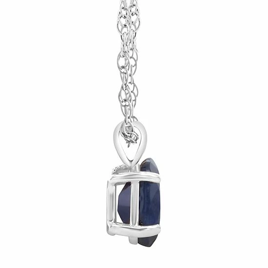 Best Pirce 🌟 Celebration Gems 14k Gold Oval Sapphire Pendant Necklace 🔔 - Image 2