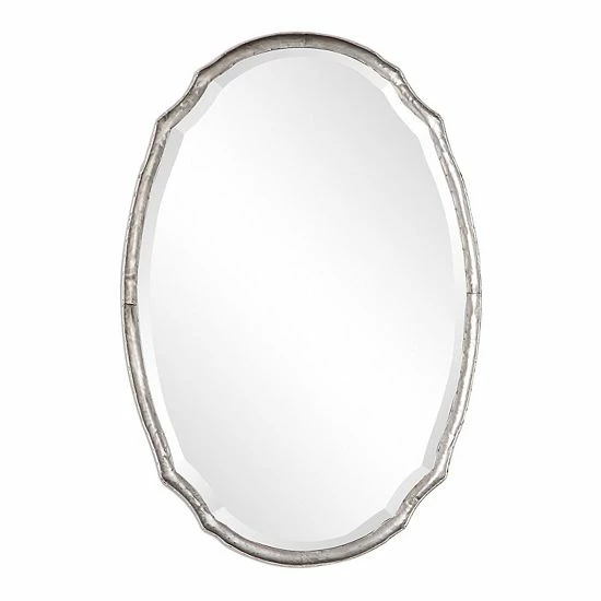 Cheap ⌛ Unbranded Silver Finish Oval Mirror 😍