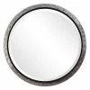 Outlet 😍 Unbranded 3-D Profile Round Metal Frame Nail Heads Accented Wall Mirror 🎉