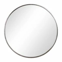 Deals 👏 Unbranded Antique Silver Finished Narrow Round Wall Mirror ✔️