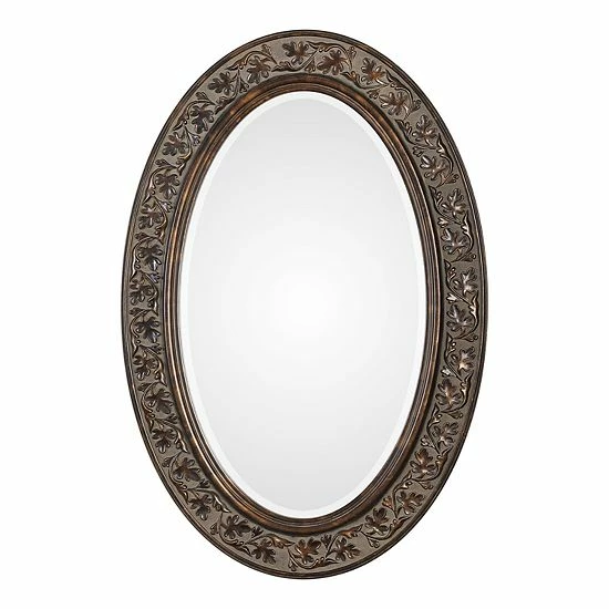Hot Sale โ๏ธ Unbranded Bronze Finish Oval Frame Wall Mirror ๐