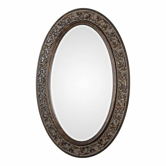 Hot Sale โ๏ธ Unbranded Bronze Finish Oval Frame Wall Mirror ๐ - Image 3