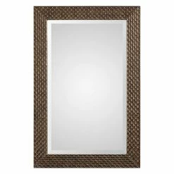 Brand new 🎁 Unbranded Rust Bronze Gold Highlights Wall Mirror 🔔