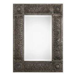 Best Sale 😍 Unbranded Heavily Antiqued Rust Gray Wash Wall Mirror 🤩