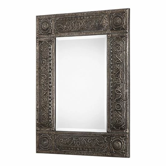 Best Sale ๐ Unbranded Heavily Antiqued Rust Gray Wash Wall Mirror ๐คฉ - Image 4