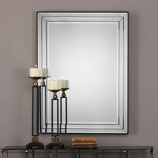 Outlet ✔️ Unbranded Solid Black Wood Frame Wall Mirror ✔️ - Image 2