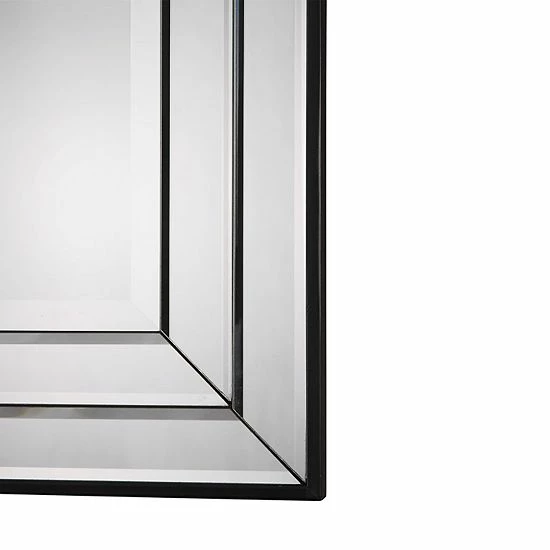 Outlet ✔️ Unbranded Solid Black Wood Frame Wall Mirror ✔️ - Image 3