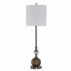 Promo 👏 Unbranded Bronze Textured Sphere Table Lamp 🔔