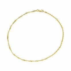 Cheap ❤️ Unbranded 14k Gold Singapore Chain Anklet ✔️