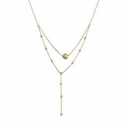 Buy ⭐ Unbranded 10k Gold Double Strand Textured Bead Necklace ✨