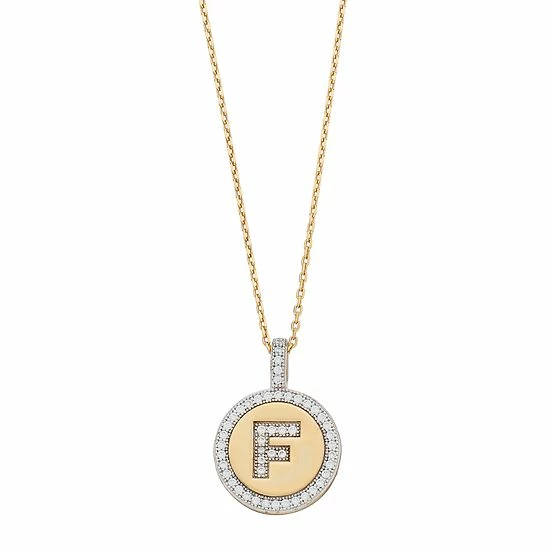 Promo ๐ Unbranded 14k Gold Over Silver Cubic Zirconia Initial Pendant Necklace ๐ - Image 6