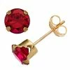 Cheapest 😀 Unbranded Pure Gem Collection 10k Gold 6 Mm Garnet Stud Earrings 💯