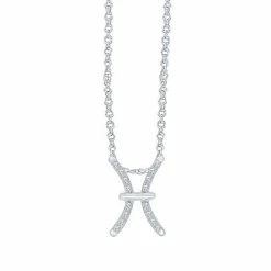 Best deal 😉 Unbranded Sterling Silver 1/10 Carat T.W. Diamond Pave Pisces Zodiac Pendant Necklace Silver Tone 🛒