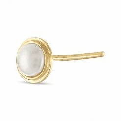 Wholesale 🛒 Unbranded 10k Gold White Cabochon L-Post Nose Stud 🥰