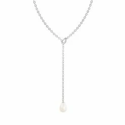 Best deal 🔥 Unbranded Sterling Silver Freshwater Pearl Lariat Necklace 🛒