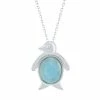 Cheapest 🛒 Unbranded Sterling Silver Larimar Penguin Pendant Necklace 🎉