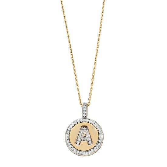 Promo ๐ Unbranded 14k Gold Over Silver Cubic Zirconia Initial Pendant Necklace ๐ - Image 19