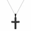 Hot Sale ⭐ Unbranded Black Ion-Plated Stainless Steel Cross Pendant Necklace 🥰