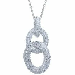 Best reviews of 🔔 Unbranded Sterling Silver Crystal Interlocking Links Pendant Necklace ✨