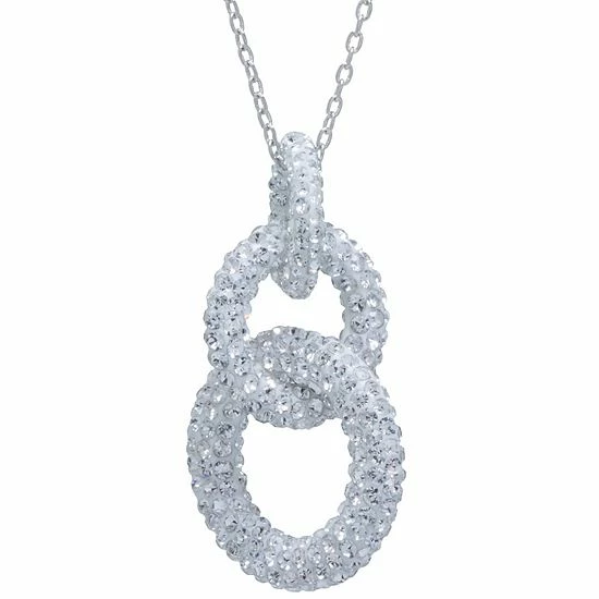 Best reviews of ๐ Unbranded Sterling Silver Crystal Interlocking Links Pendant Necklace โจ