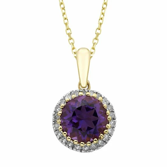 Cheap ๐ฏ Unbranded 10k Rose Gold 1/8 Carat T.W. Amethyst Pendant Necklace ๐งจ - Image 2