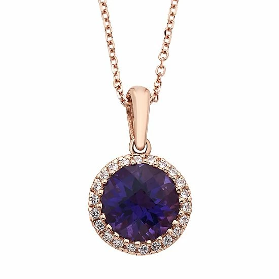 Cheap ๐ฏ Unbranded 10k Rose Gold 1/8 Carat T.W. Amethyst Pendant Necklace ๐งจ - Image 4