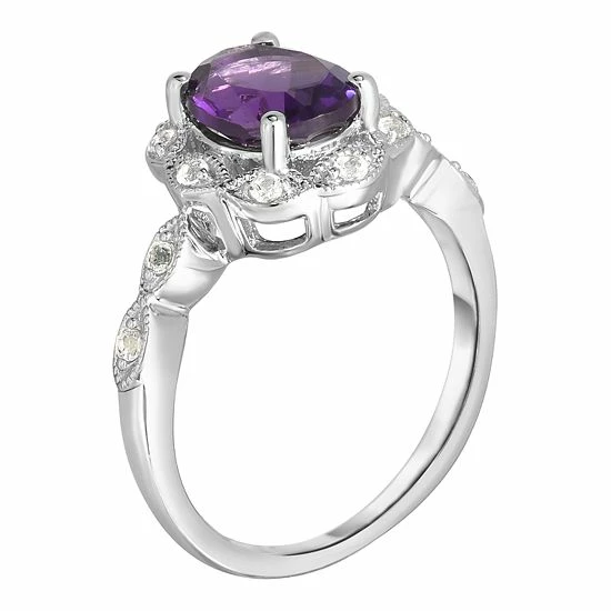 Hot Sale โญ Unbranded Sterling Silver Gemstone & White Topaz Frame Ring Blue Topaz ๐ - Image 2