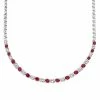 Deals 🛒 Unbranded Sterling Silver Lab-Created Ruby & White Sapphire Necklace 🎉